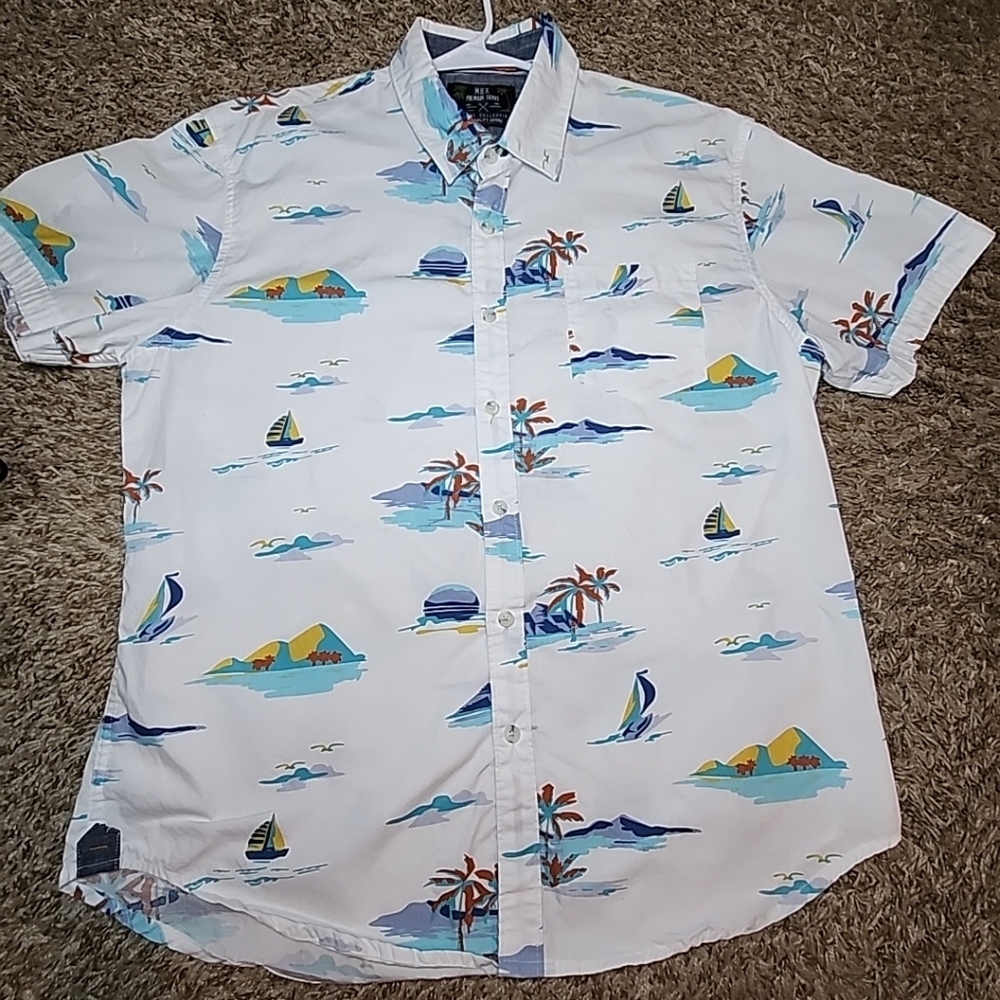 MBX Premium Goods Tropical Collection Paradise Thirt Mens Shirt Sz Xl
